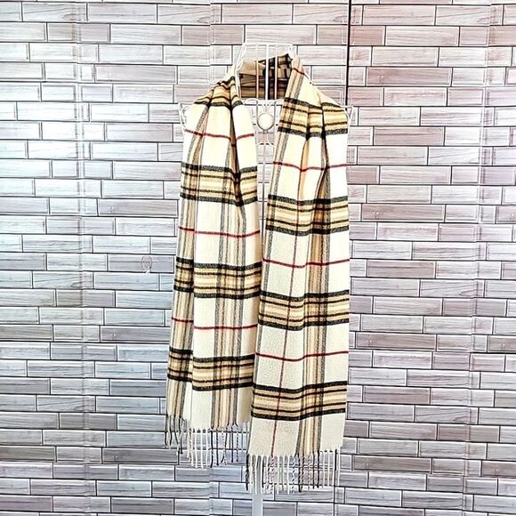 Frass tartan plaid "cashmink" scarf  One Size - Picture 1 of 8